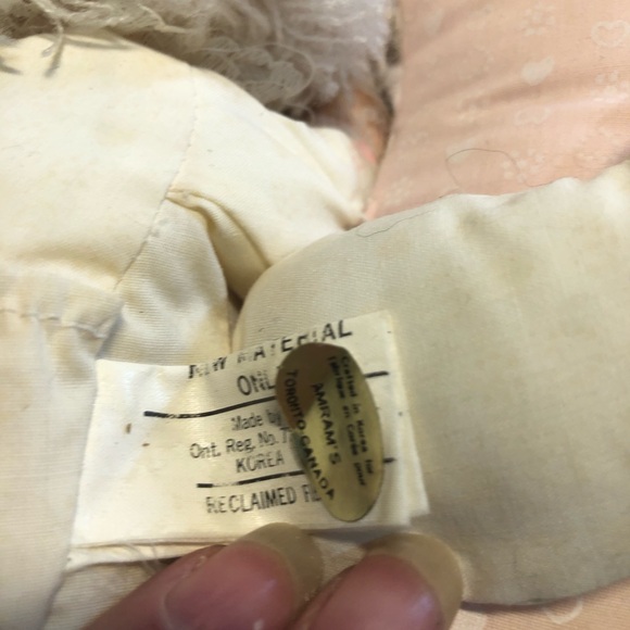 Vintage Doll Sitting Laying MOON STUFFED PLUSH Baby nursery Room Decor cream pnk - Picture 9 of 11